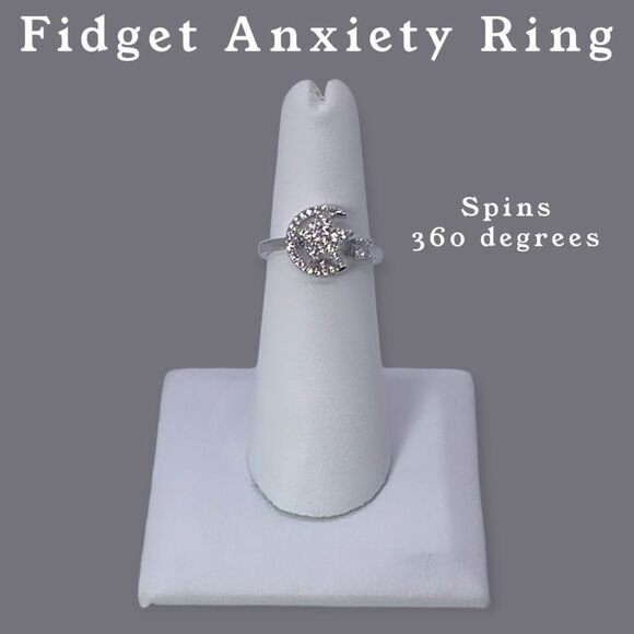 NWT Wool + Pepper Co. Spinning Fidget Anxiety Ring - Picture 2 of 2